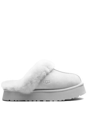 UGG Disquette "Goose" Slippers Mint Shearling Platform - Size 8